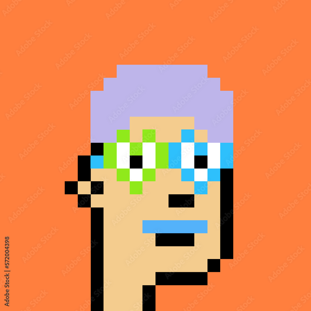 Pixelated people avatar with generative AI