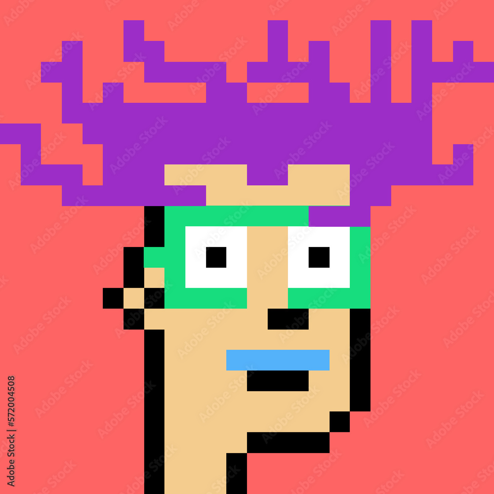 Male character in pixel art style with generative AI Male character in pixel art style with generative AI