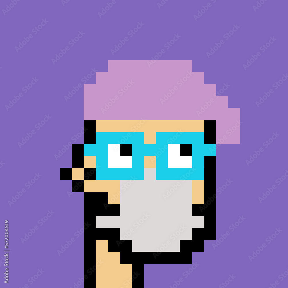 Male character in pixel art style with generative AI Male character in pixel art style with generative AI