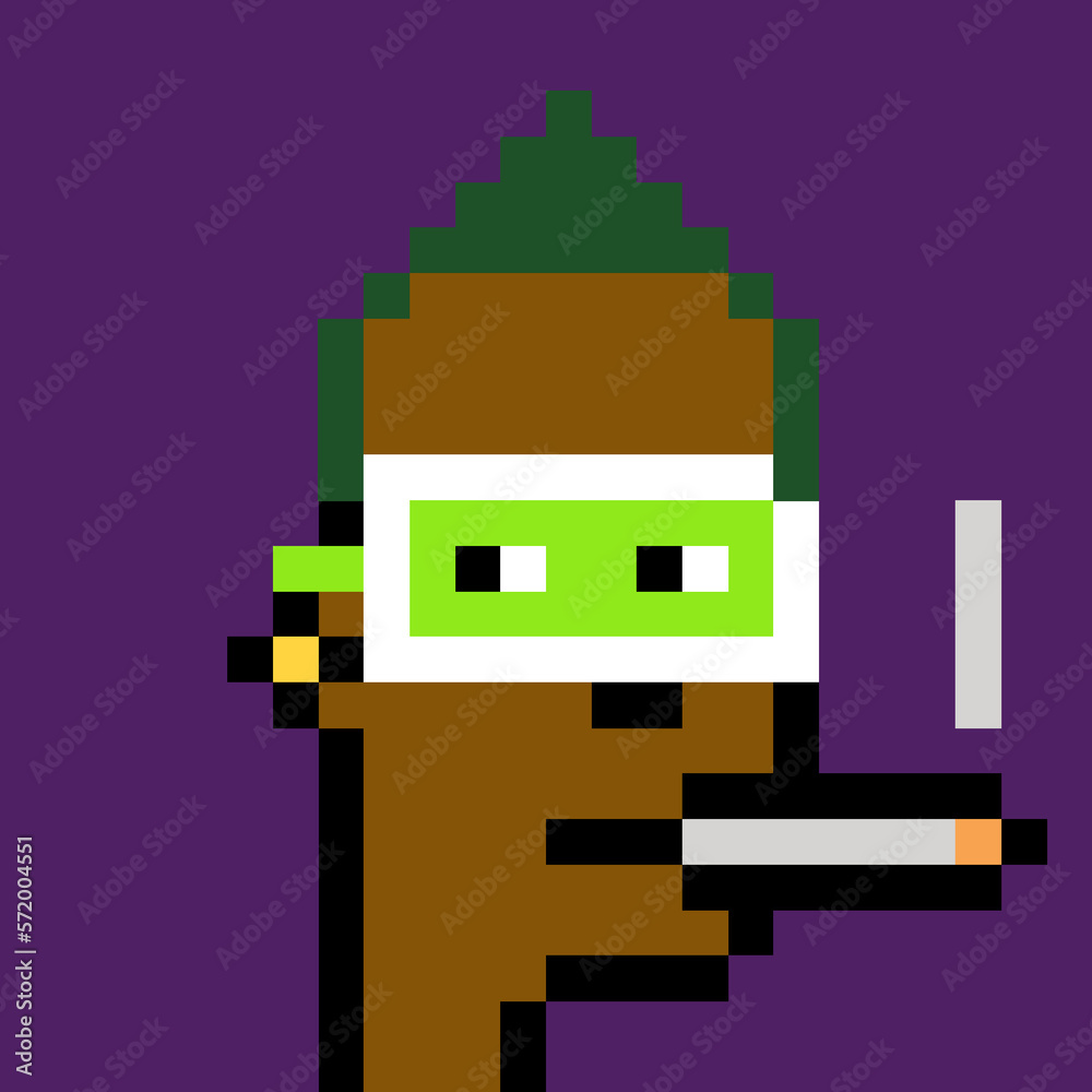 Male character in pixel art style with generative AI Male character in pixel art style with generative AI