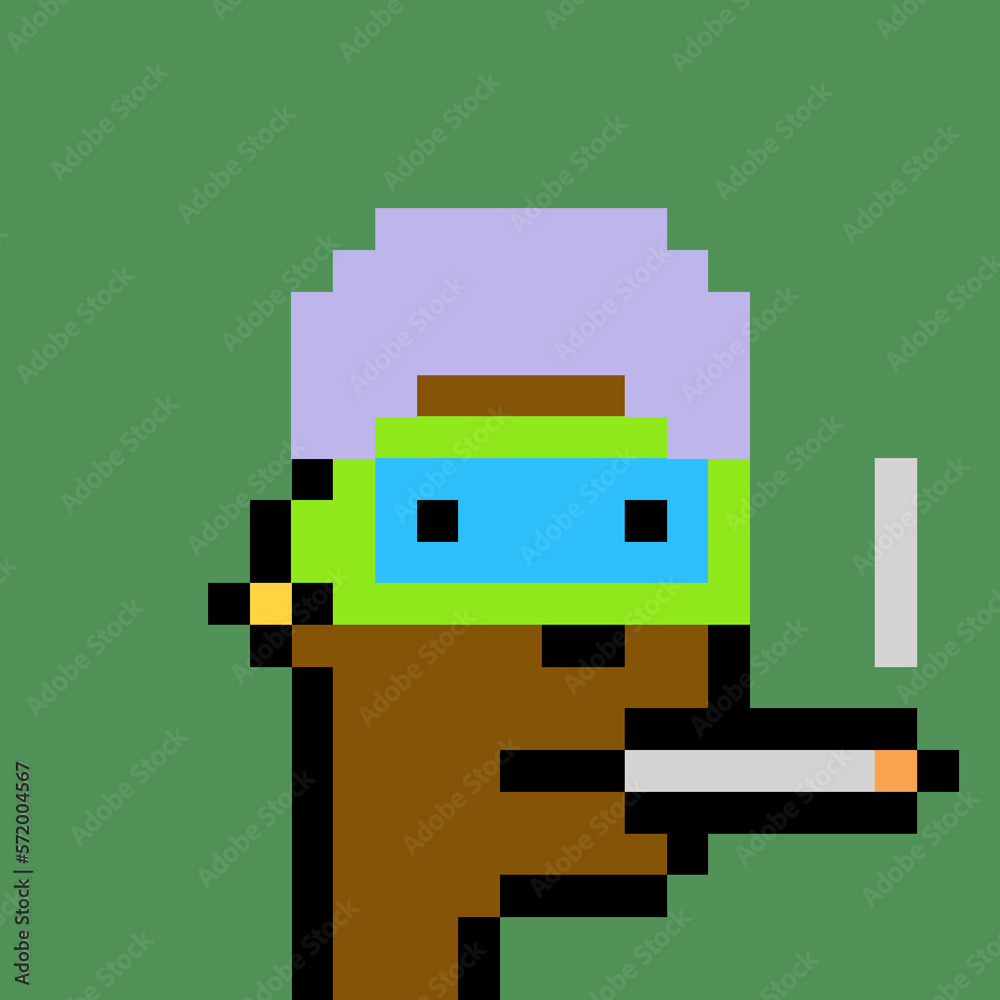Male character in pixel art style with generative AI Male character in pixel art style with generative AI
