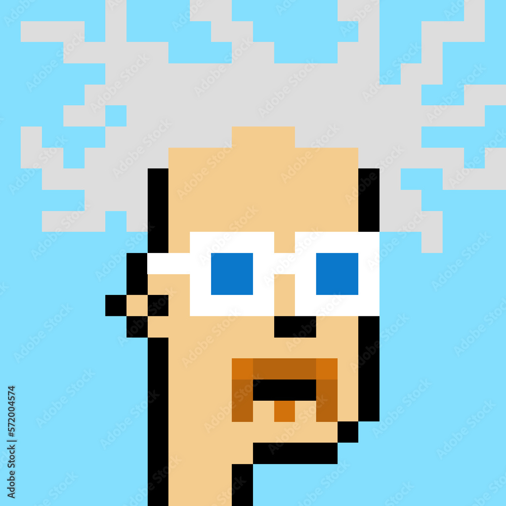 Male character in pixel art style with generative AI Male character in pixel art style with generative AI