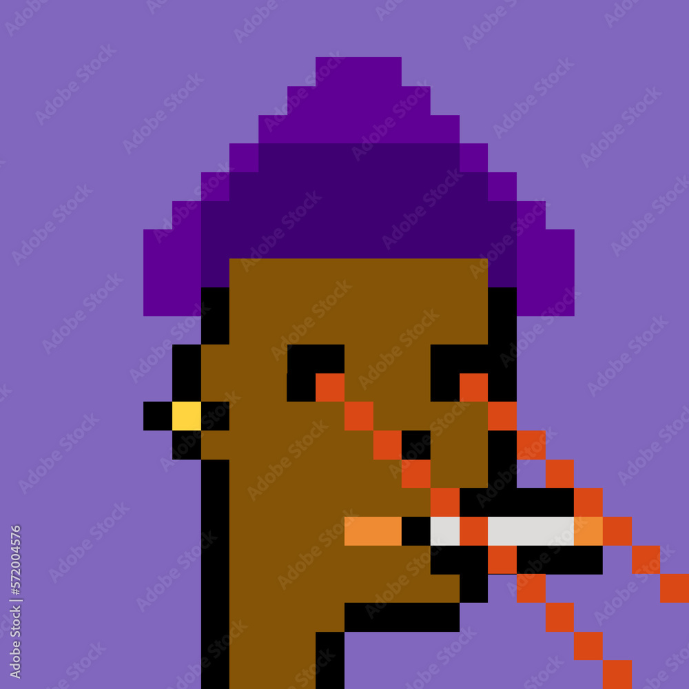 Male character in pixel art style with generative AI Male character in pixel art style with generative AI