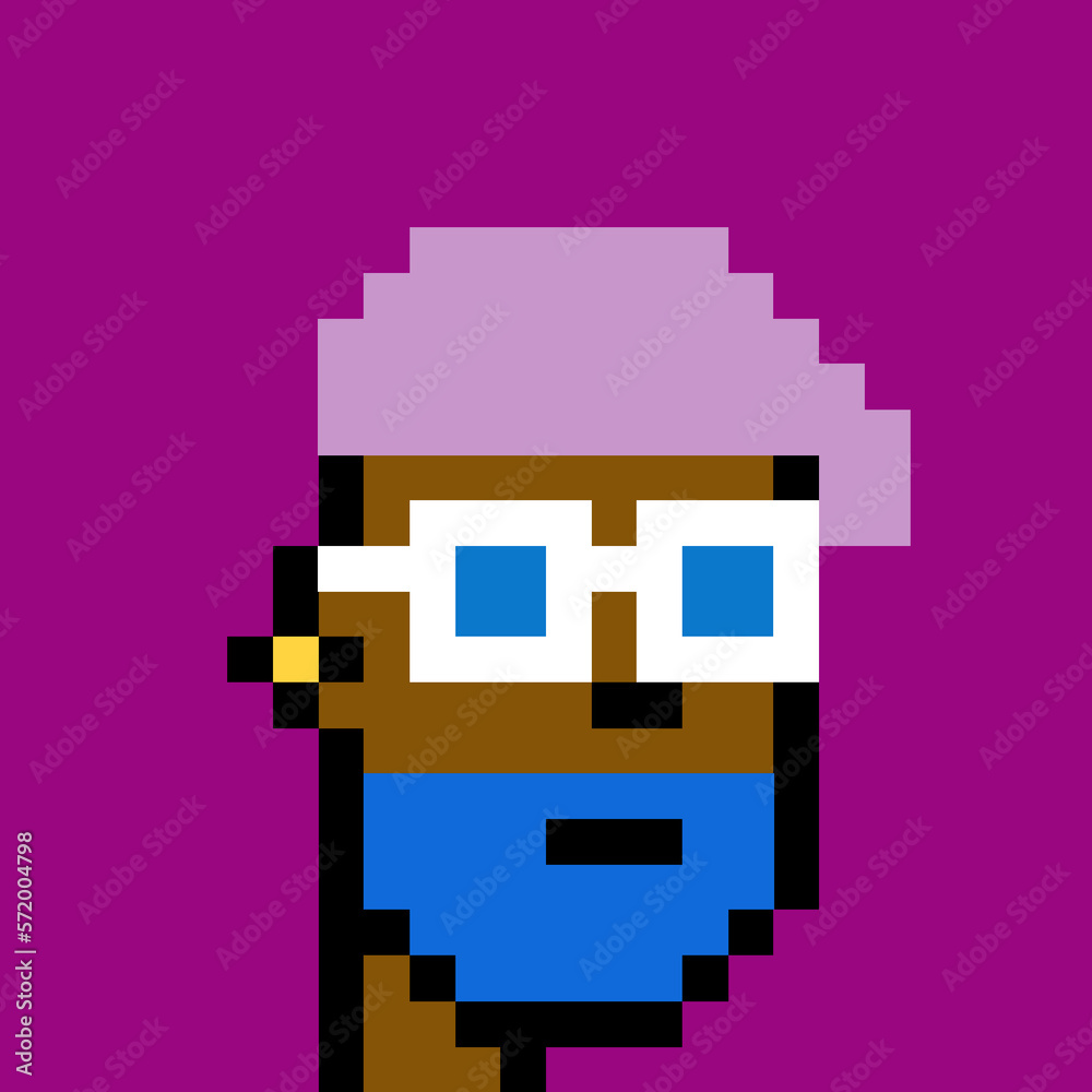 Cartoonish Pixelated Man with generative AI