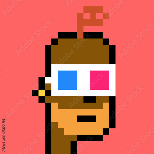 Vintage Pixel Character with generative AI