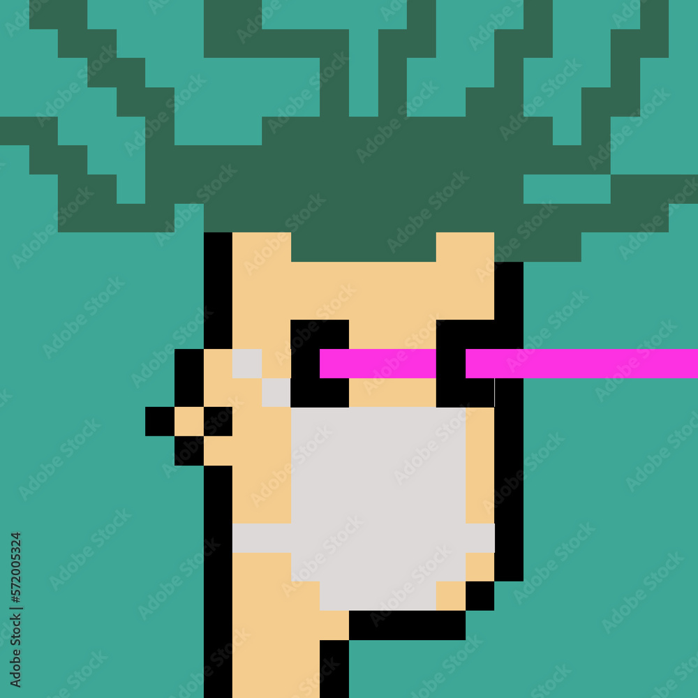 Fototapeta premium Retro Pixelated Man with generative AI