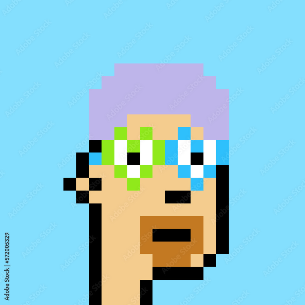 Retro Pixelated Man with generative AI Retro Pixelated Man with generative AI