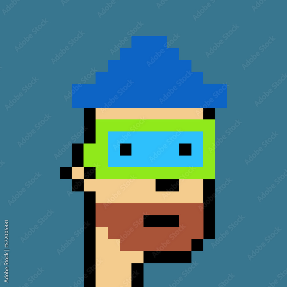 Retro Pixelated Man with generative AI Retro Pixelated Man with generative AI