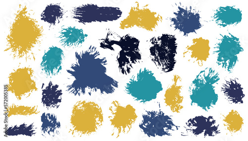 Acrylic mud brushstroke mega collection. Freehand smudge blotch abstract shapes. Drop spot web label silhouette bundle. Brush stroke watercolor spots design.