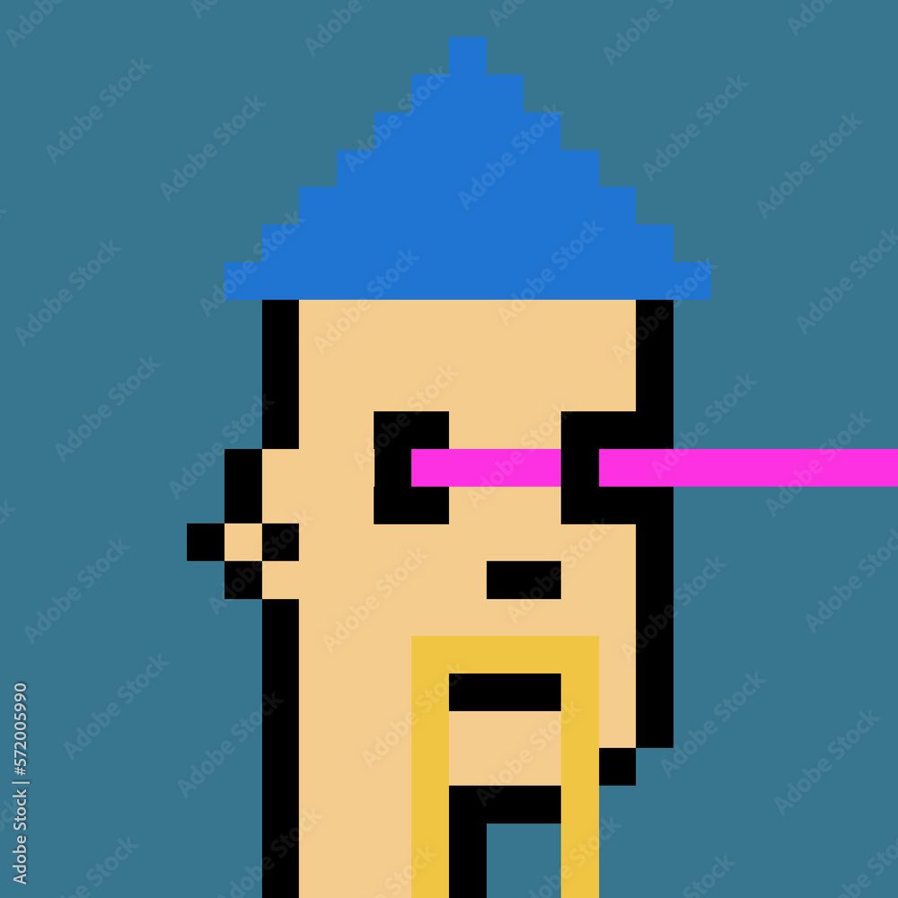 Obraz premium Pixel Art Style Male Avatar with generative AI