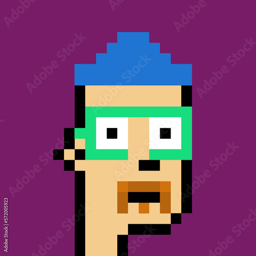 Pixel Art Style Male Avatar with generative AI