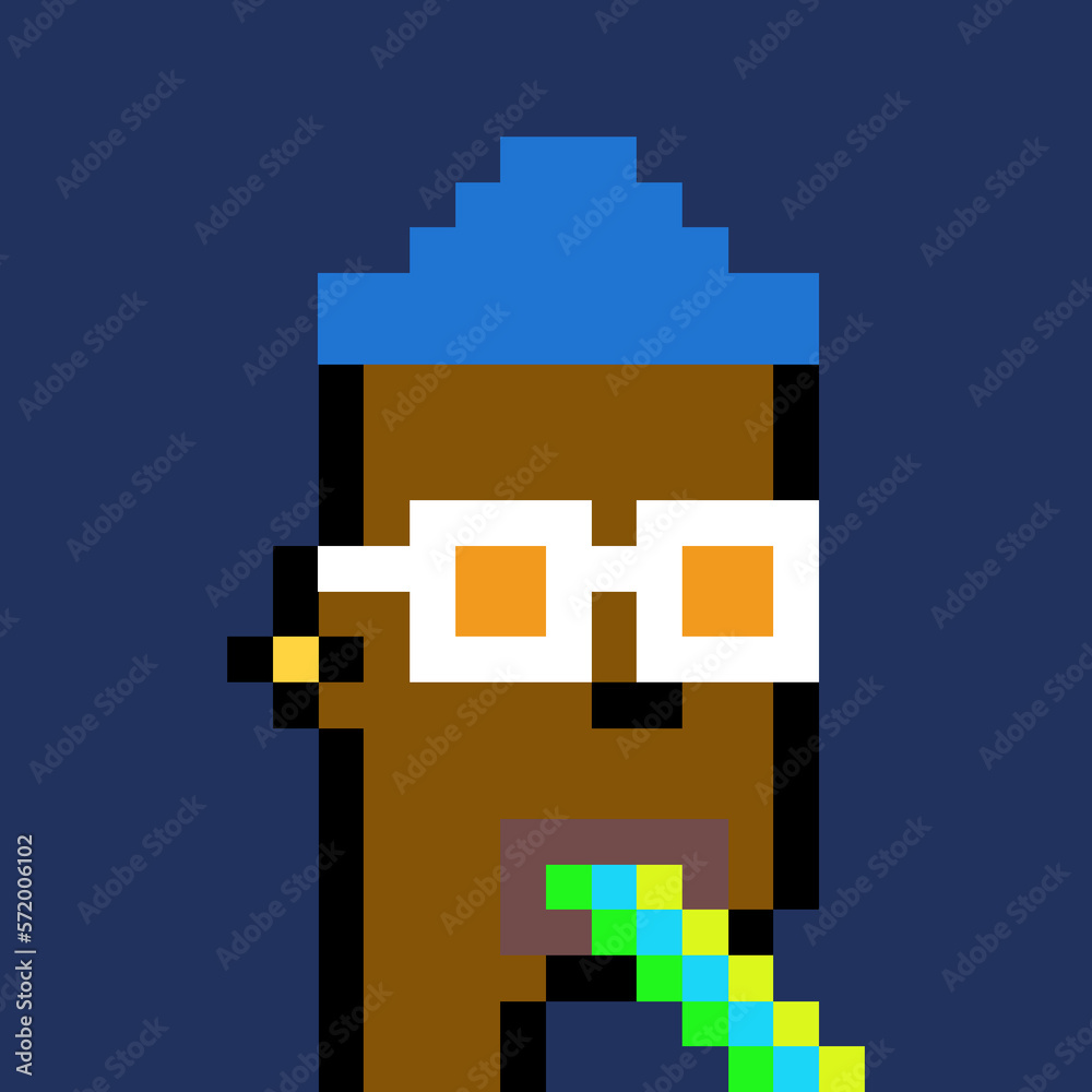 Pixel Art Style Male Avatar with generative AI