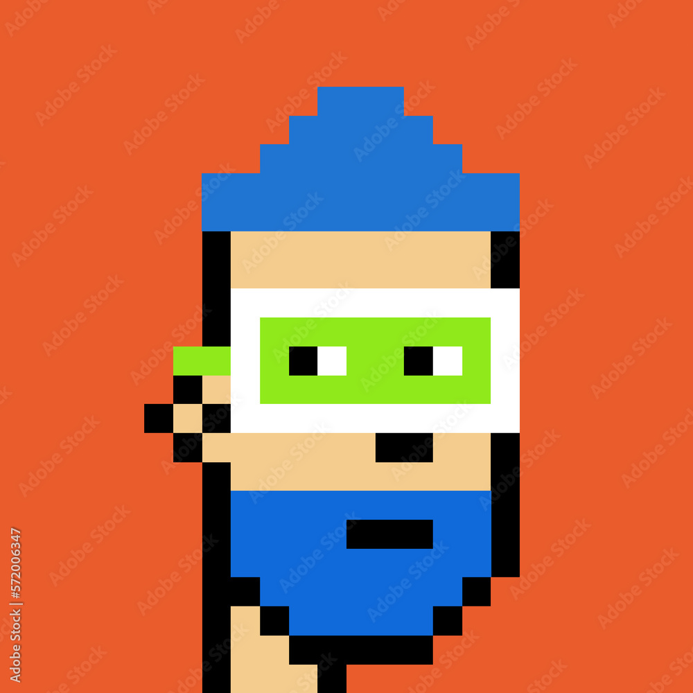 Male Avatar in Pixel Art with generative AI Male Avatar in Pixel Art with generative AI