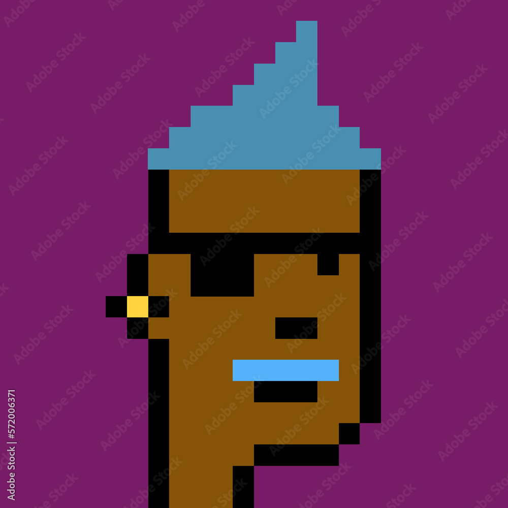Male Avatar in Pixel Art with generative AI