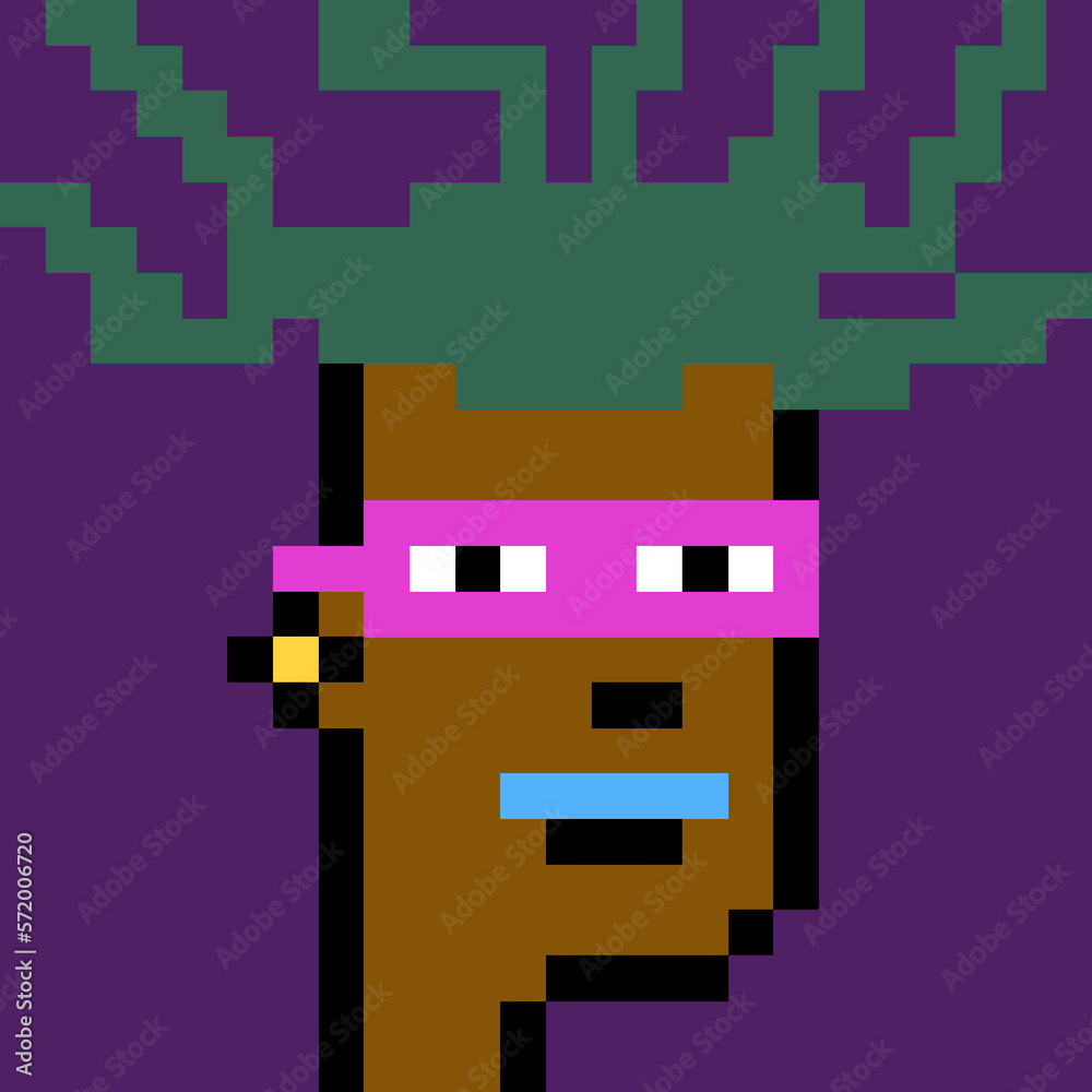 Obraz premium Pixelated Male Character with generative AI