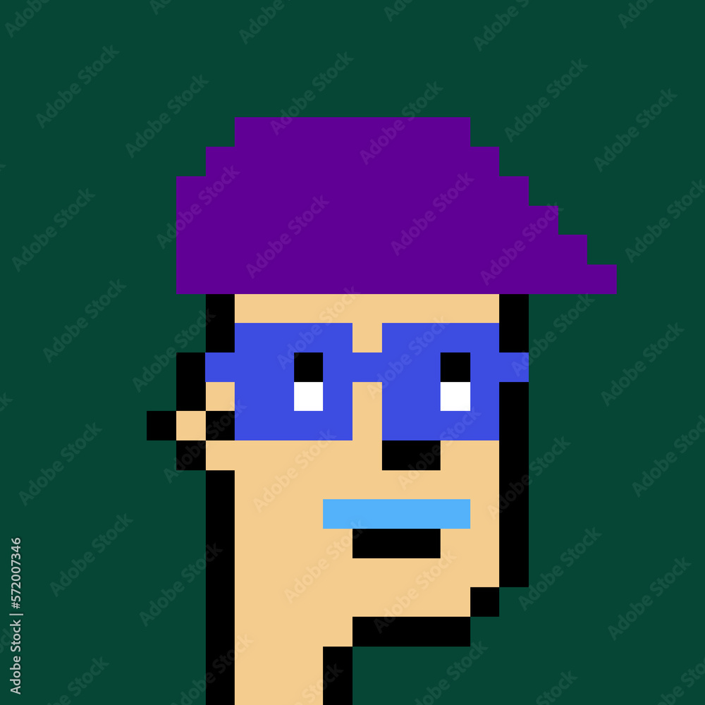 Male character in pixel art style with generative AI Male character in pixel art style with generative AI