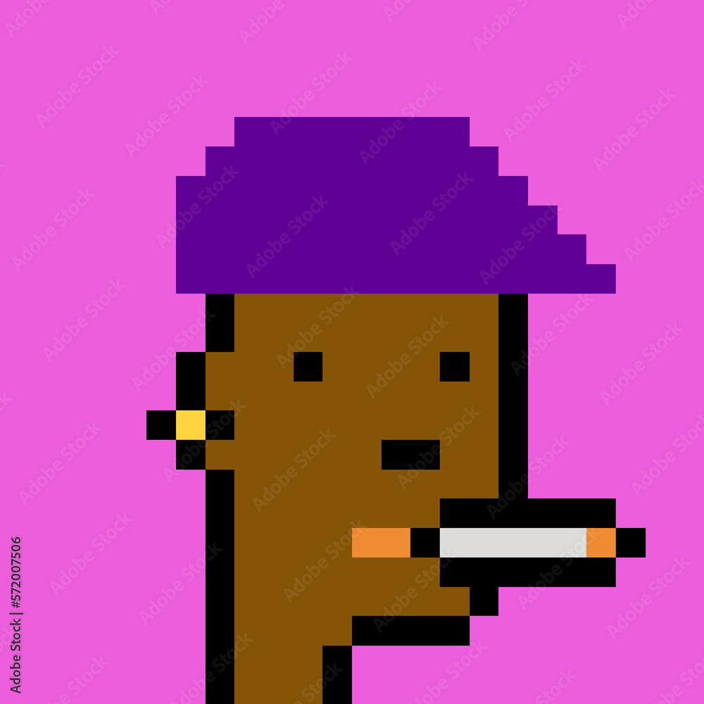 Male character in pixel art style with generative AI Male character in pixel art style with generative AI