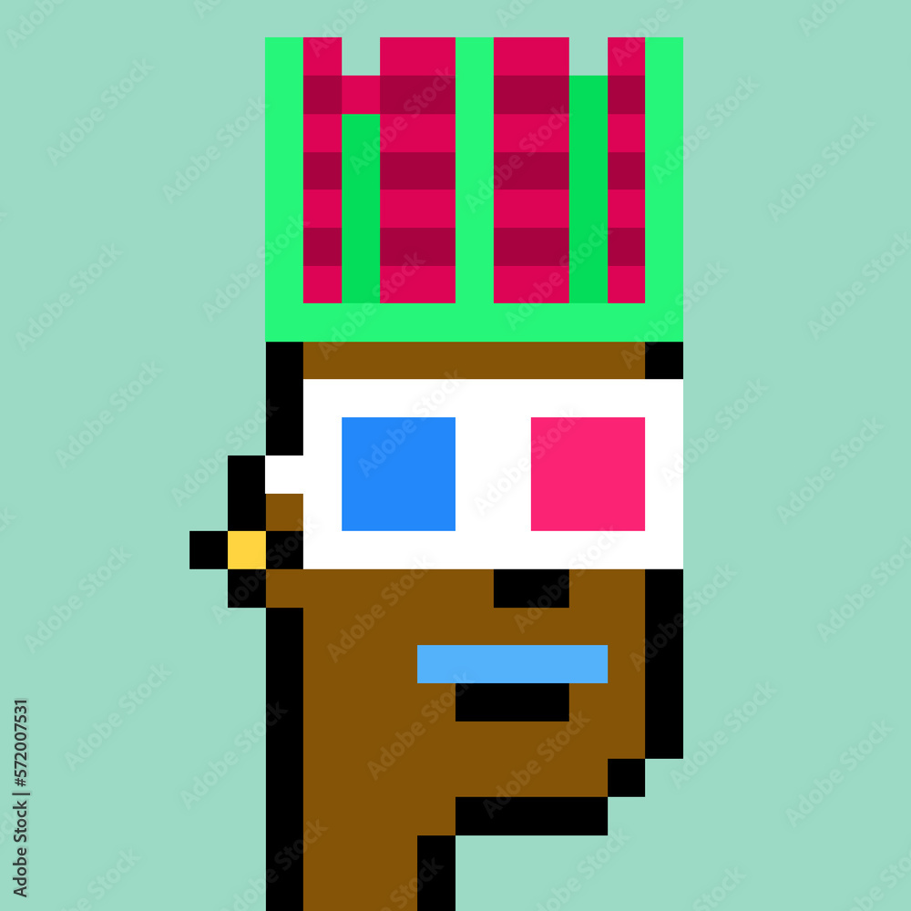 Male character in pixel art style with generative AI Male character in pixel art style with generative AI
