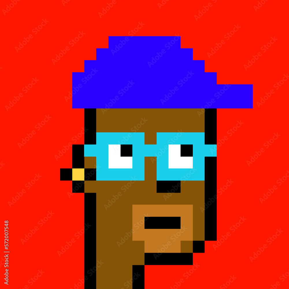 Male character in pixel art style with generative AI Male character in pixel art style with generative AI