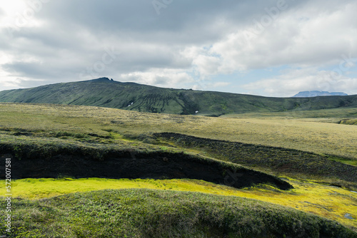 View of amazing landscape in Iceland while trekking famous Laugavegur trail © Renata