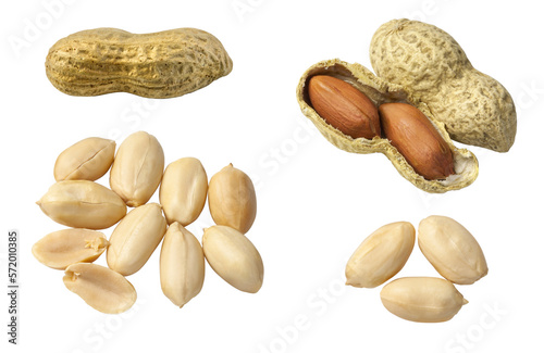 Tableau sur toile Set of Peanuts isolated