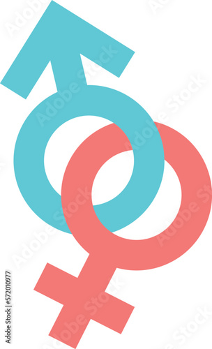 Gender signs together. Love symbol. Marriage relationship