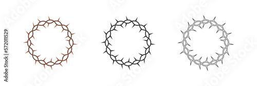 Crown of thorns Icon. Communion vector.