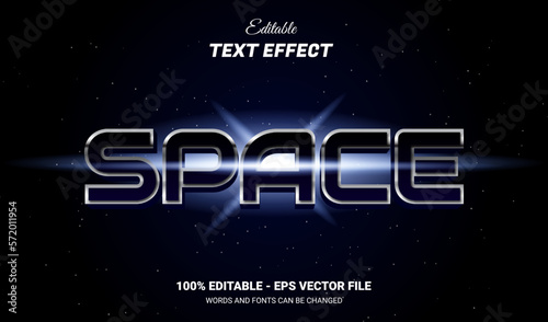 Space 3d style editable text effect