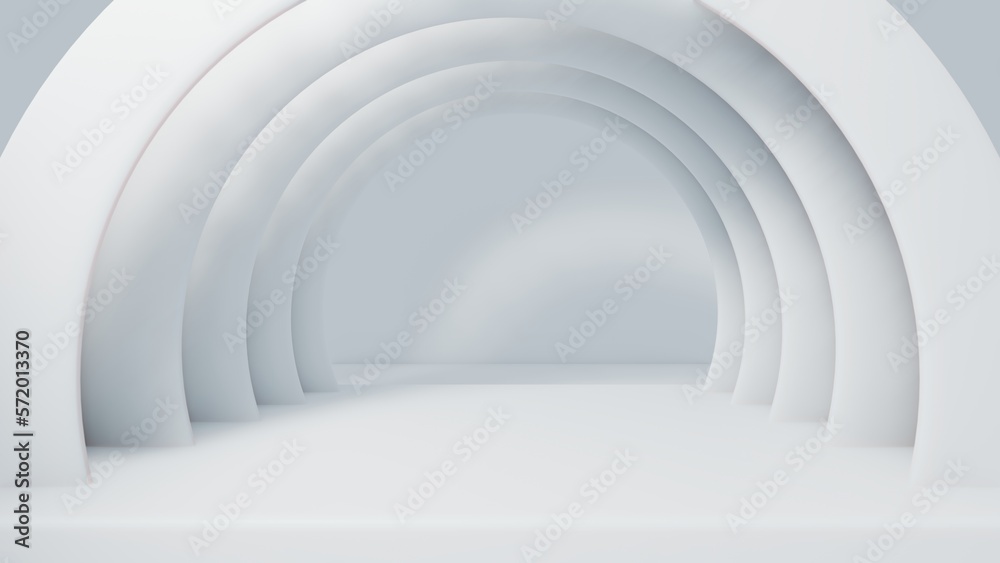 Fototapeta premium 3d render of white corridor