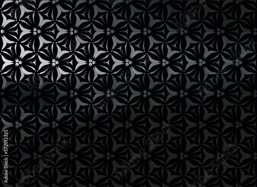 gradient black background with floral ornament
