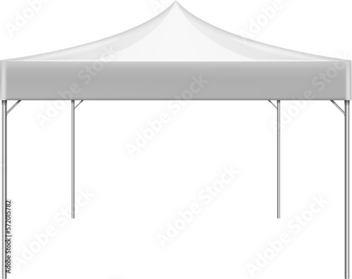 Outdoor event tent mockup. White blank shade