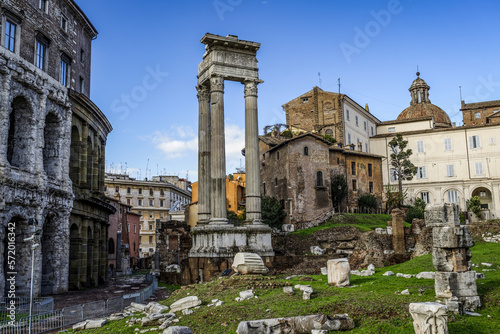 Ruines dans le centre historique de Rome