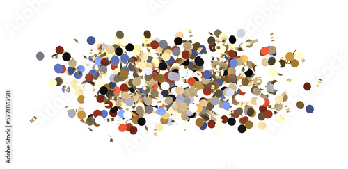  Colorful confetti on white background