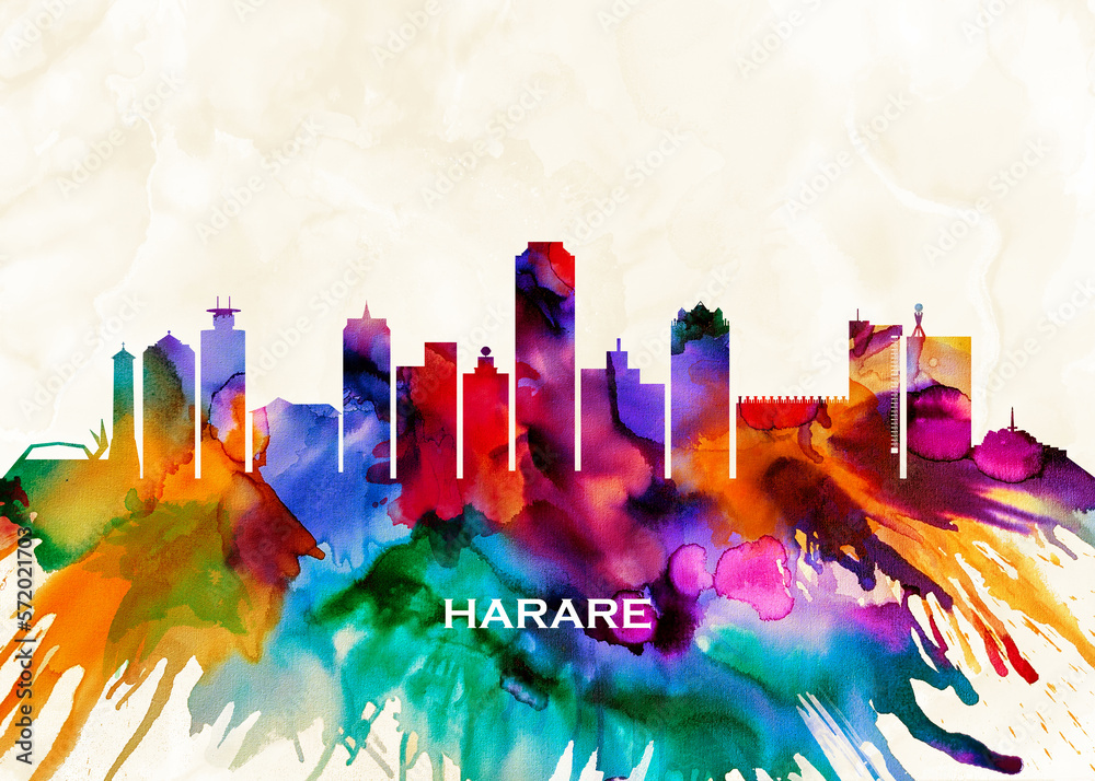 Harare Skyline - obrazy, fototapety, plakaty 