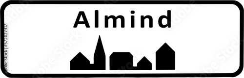 City sign of Almind