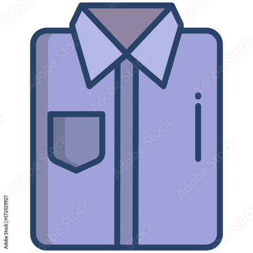Outlined Ironed shirt icon