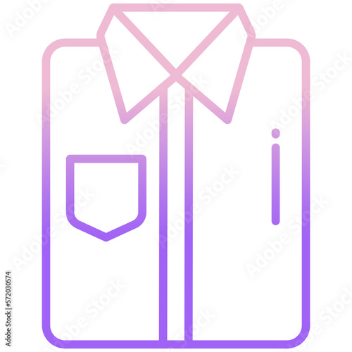 Outlined Ironed shirt icon