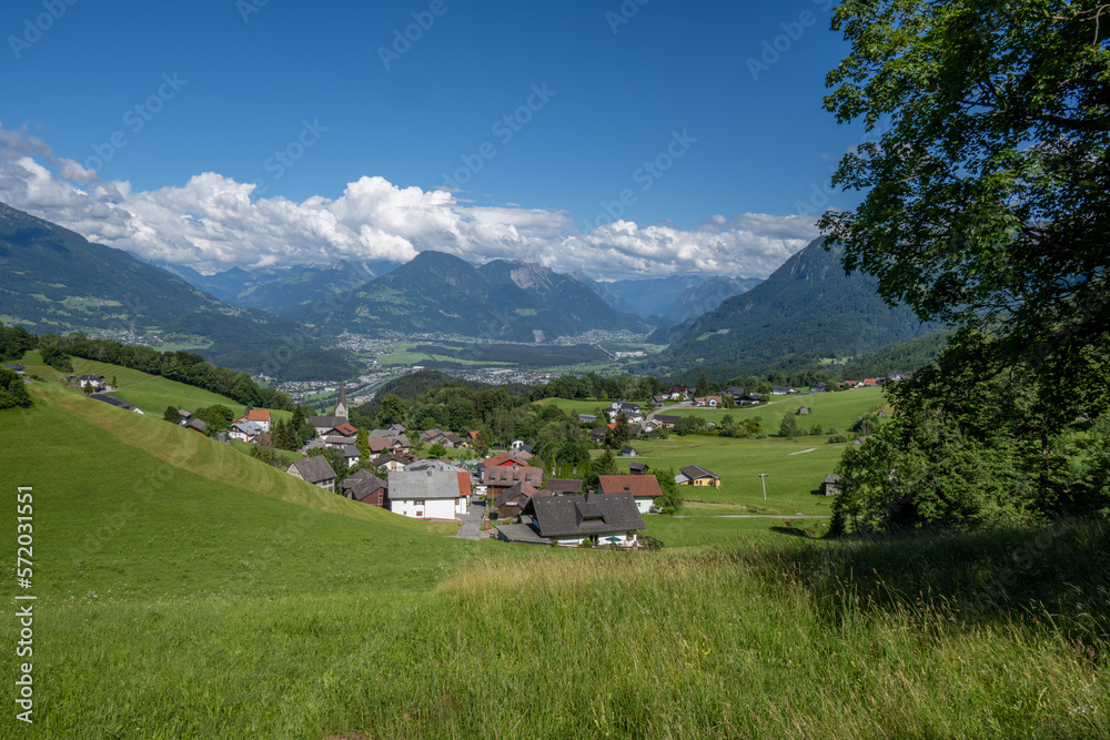 Village of Gurtis by Nenzing, Walgau Valley, State of Voralberg, Austria