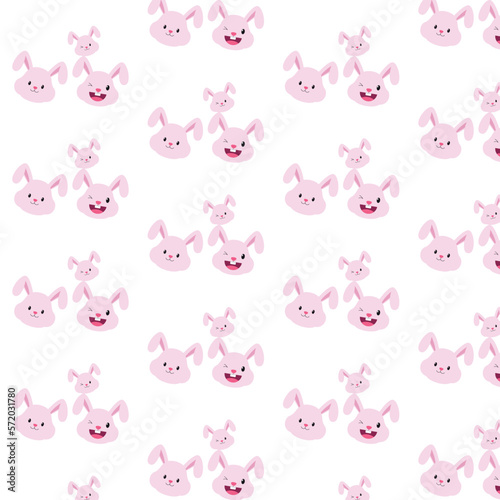 Background with muzzles of bunnies.