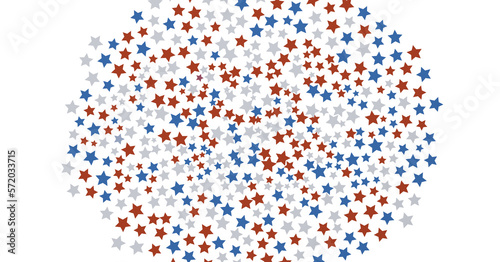 stars confetti on american independence day party