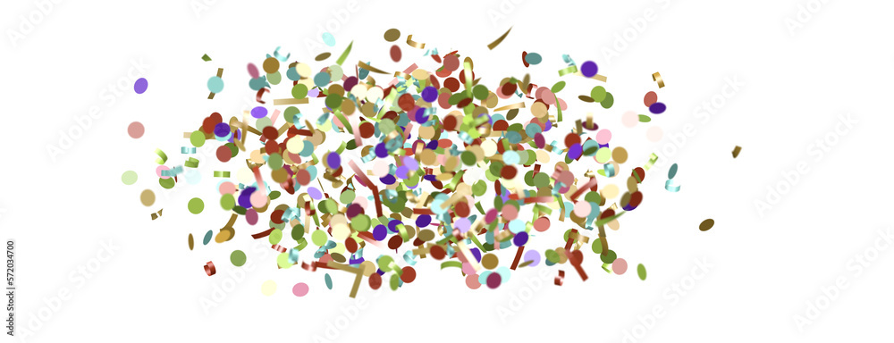 Multicolored paper confetti on transparent background. Multicolored paper confetti on transparent background.