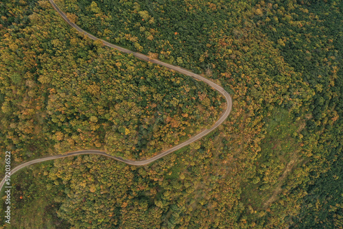 county highway from aerial