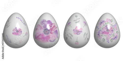 Easter eggs decoupage