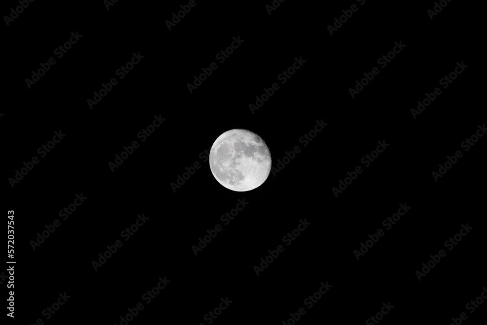 Full moon in the black night sky Full moon in the black night sky