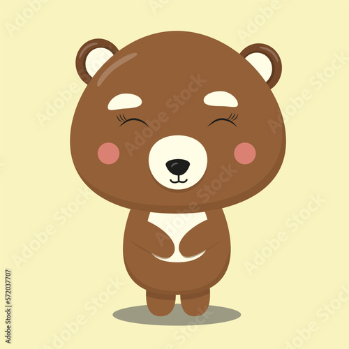 cute bear kawaii. cartoon sttyle. 