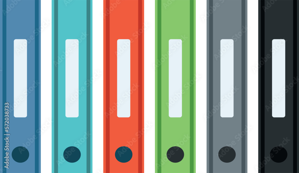Color binders icon. Document folders. Paper archive Color binders icon. Document folders. Paper archive