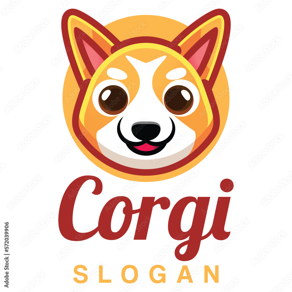 Cute Kawaii Puppy Pembroke Welsh Sable Corgi Dog Mascot Cartoon Logo Design Icon Illustration Character Hand Drawn. Suitable for every category of business, company, brand like pet shop Cute Kawaii Puppy Pembroke Welsh Sable Corgi Dog Mascot Cartoon Logo Design Icon Illustration Character Hand Drawn. Suitable for every category of business, company, brand like pet shop