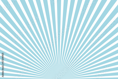 Sun rays blue and white vector background