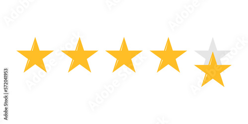 Five stars customer product rating vector illustration