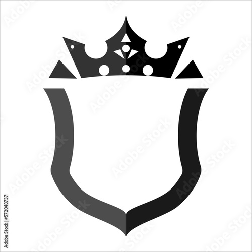 heraldic shield with crown